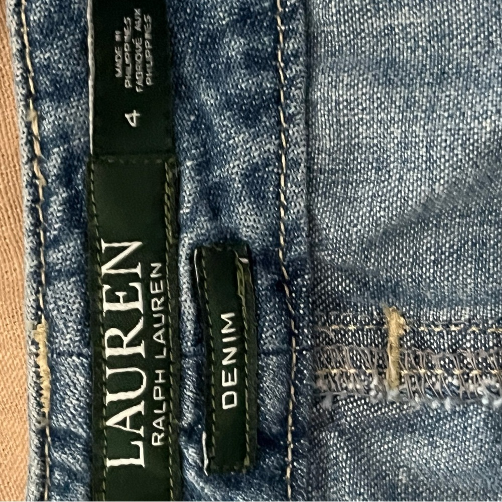 Vintage Ralph Lauren Denim Midi A-Line Skirt - Picture 7 of 7